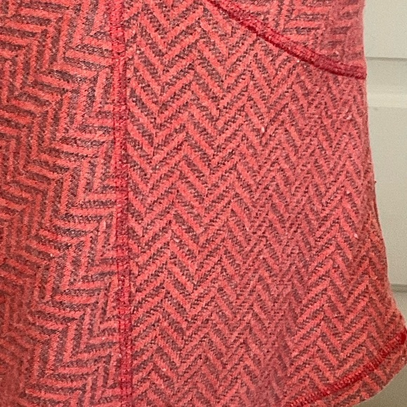 PrAna Orange Herringbone Asymmetrical Back Yoga Long Sleeve Shirt Size Small - Picture 5 of 10